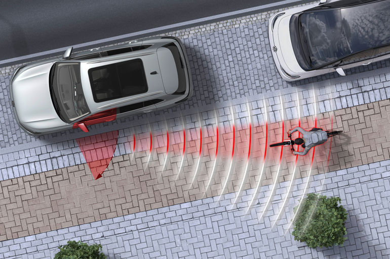 Warnung beim Öffnen der Wagentür